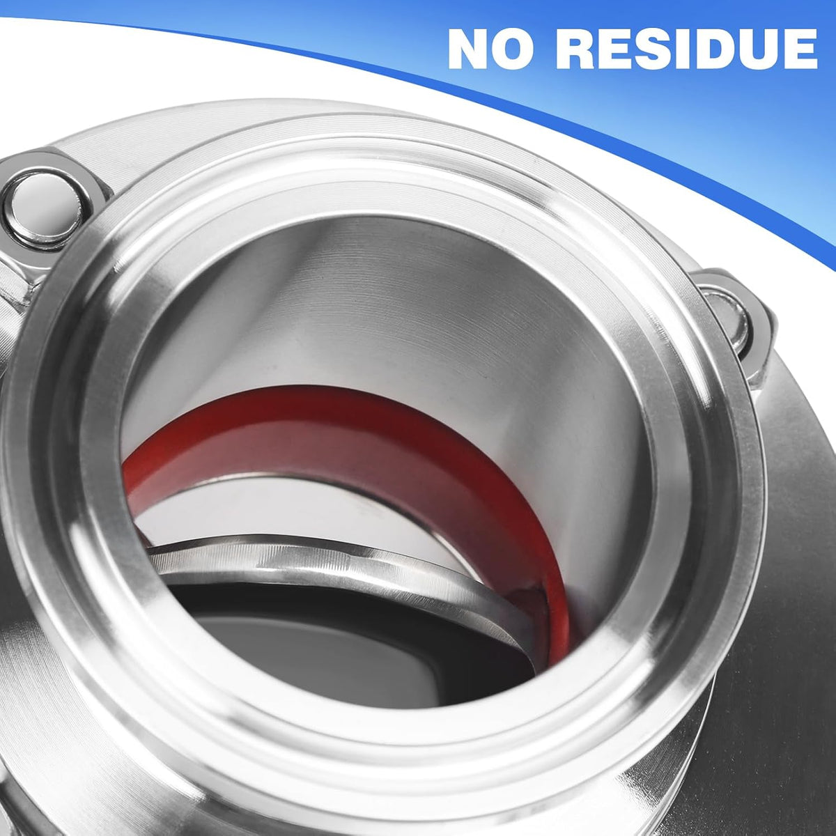Butterfly Valve 1" Tri Clamp Sanitary Stainless Steel 304 Pull Handle Butterfly Valve Tri Clamp Ferrule Flange 50.5mm with Silicone Gasket