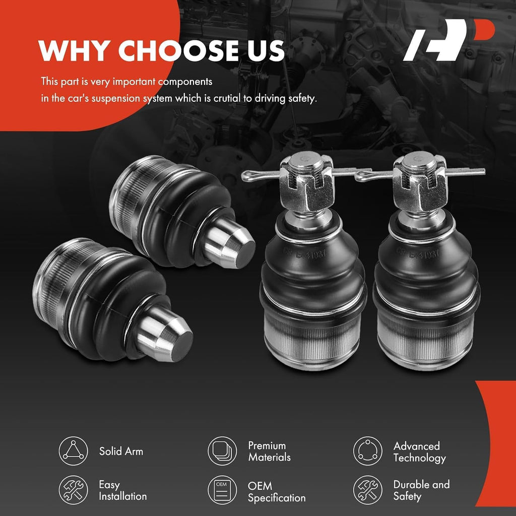 A-Premium Front Upper & Lower Ball Joint Kit, Compatible with Ford