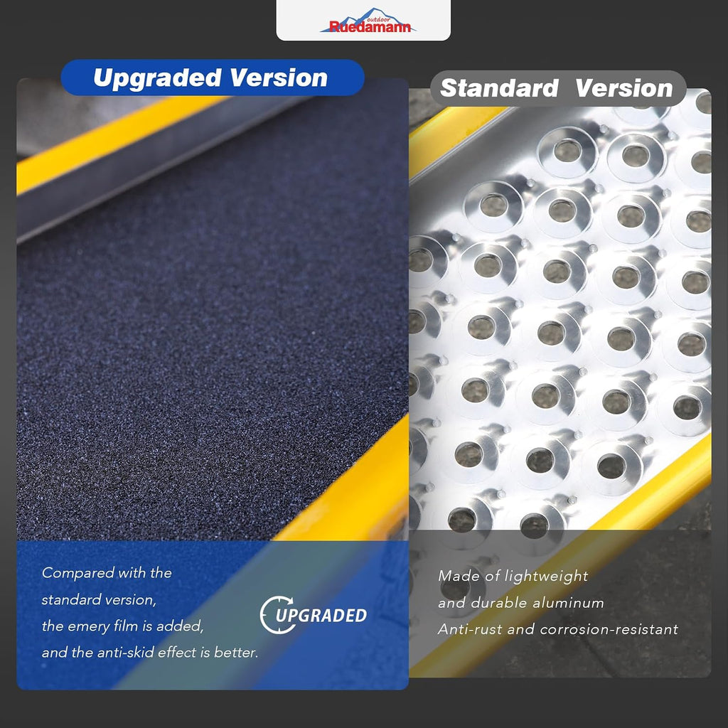 71" Aluminum Loading Ramps for Pickup Trucks, 600Lbs Capacity | Folding Motorcycle Ramp, ATV Truck Ramps for Dirt