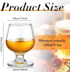 24 Pcs Shot Glasses Cognac Snifter Small Brandy for Tasting, 3.5oz