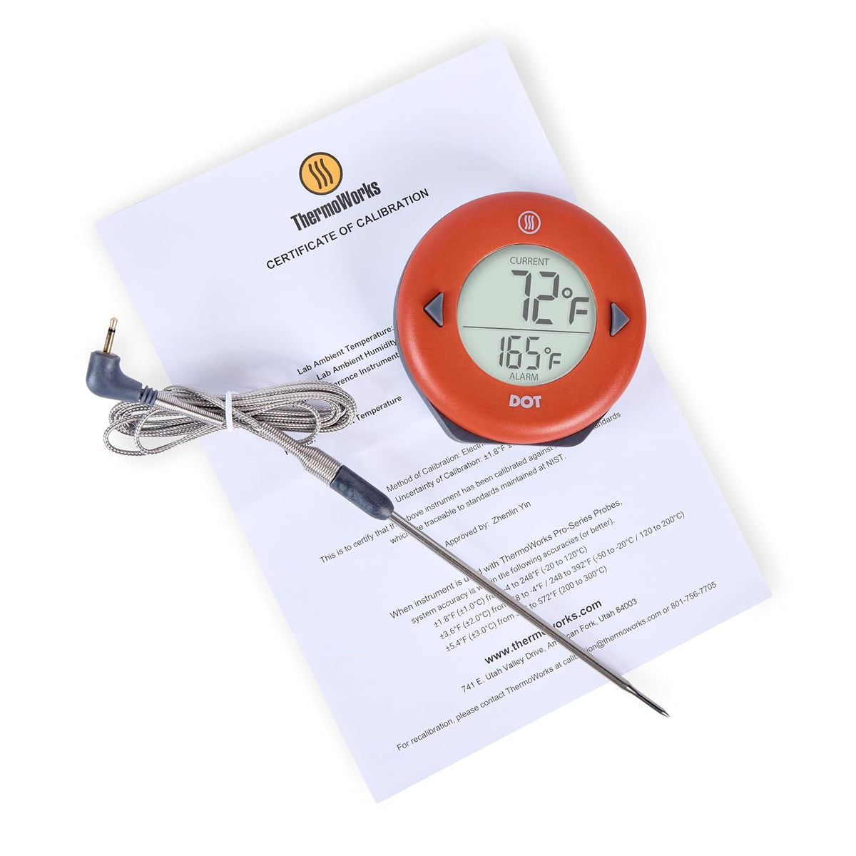 DOT — Chefs’ Favorite Simple Alarm Thermometer - Cayenne Pepper Red