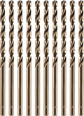 amoolo 1/8" inch Cobalt Drill Bits, 10pcs
