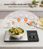 Food Scale with Nutritional Calculator, TFT Display, Track 23 Nutrients