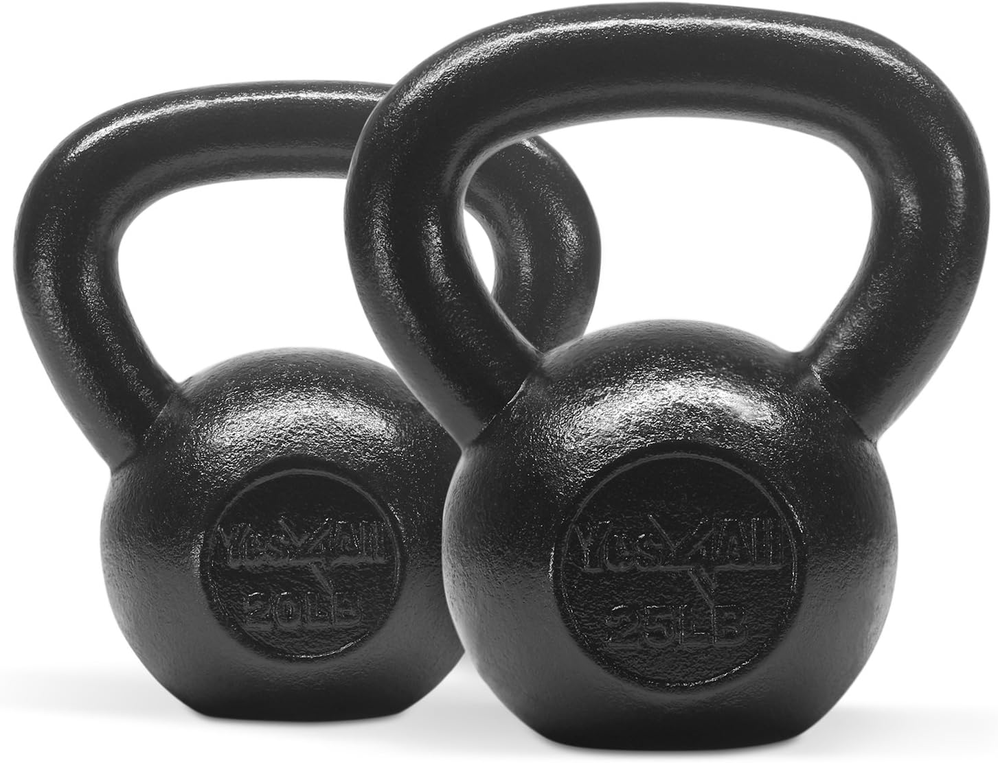 Kettlebell Sets, 5 - 10 - 15 - 20 - 25 - 30 LB Cast Iron Strength Training Kettlebells, Wide Handles & Flat Bottom