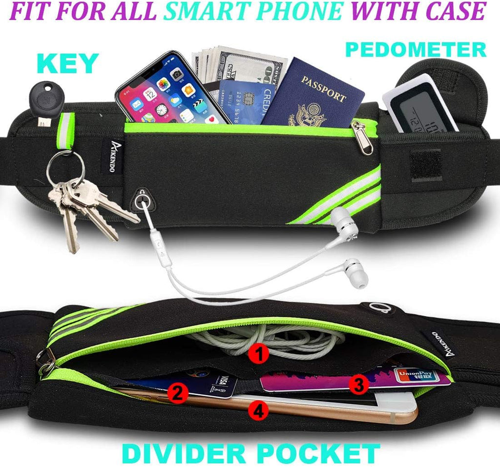 Slim Running Belt Fanny Pack Phone Holder Money Belt Women and Men | Waist Pack Bag for Hiking Cycling Workout