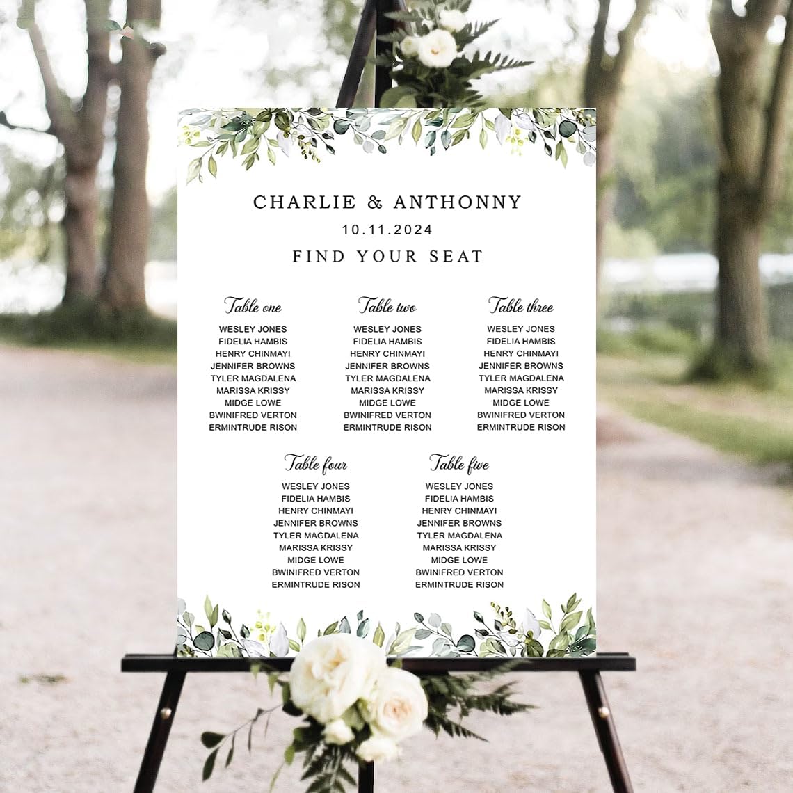 Personalized Seating Chart Welcome Sign, Custom Wedding Sign Board, Guests Plan Decorations, Our Favorite People