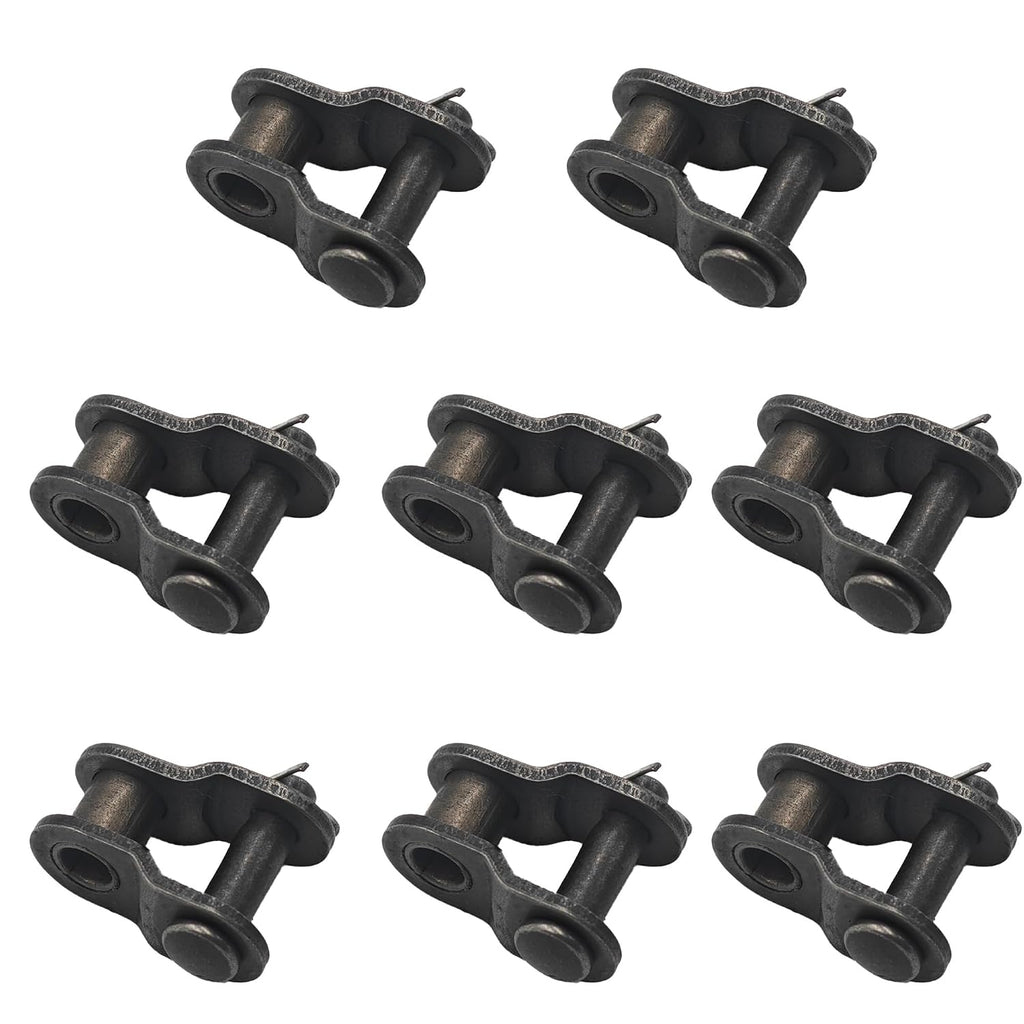 8Pcs Roller Chain Offset Link #35, Half Link Roller Chain, Carbon Steel Crank Link, Standard Chain End Split Links for Industrial and Mechanical Applications