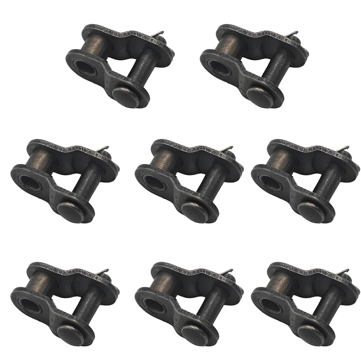 8Pcs Roller Chain Offset Link #40, Half Link Roller Chain, Carbon Steel Crank Link, Standard Chain End Split Links for Industrial and Mechanical Applications