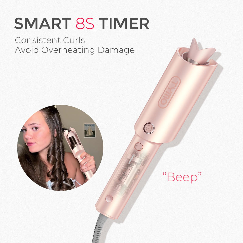 Automatic Rotating Curling Iron, TYMO CURLPRO Beach Waves Hair Curler