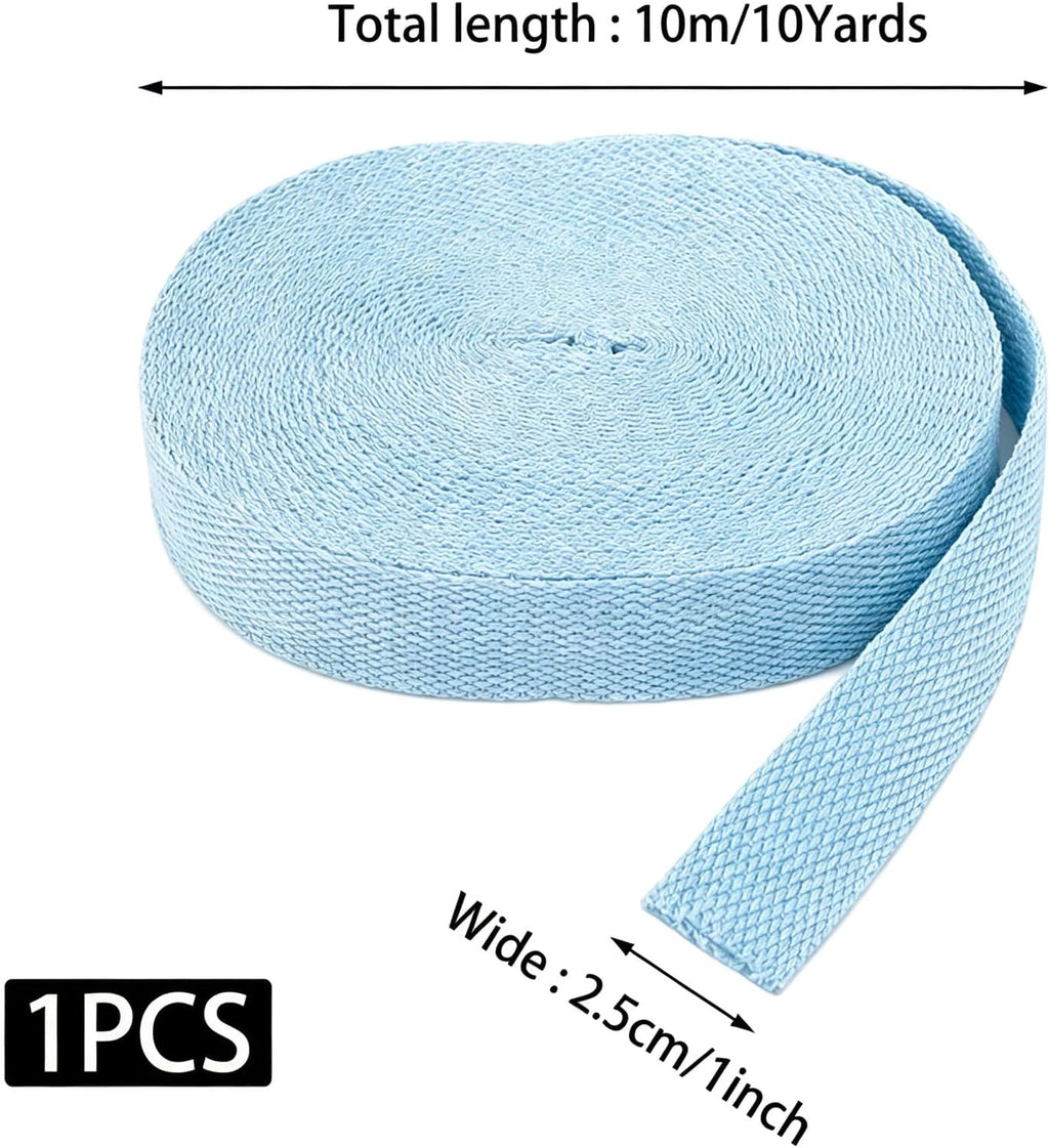 1 Inch Polyester Webbing Strap, 10 Yards Heavy Duty Strapping