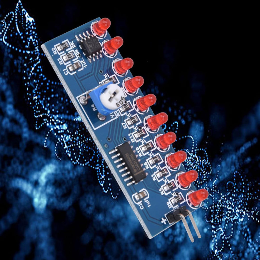 2 Pcs NE555 + CD4017 Water Flowing Light Module, Soldering Practice Kit LED Chaser, DIY Kit Electronic Circuit LED Running Light