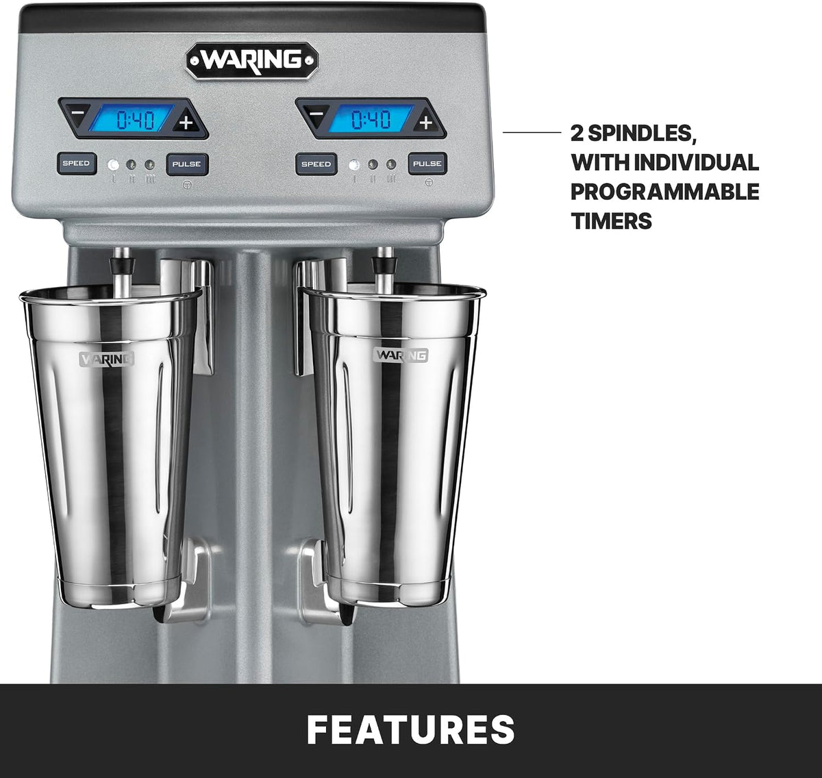 Heavy-Duty Double Spindle Drink Mixer