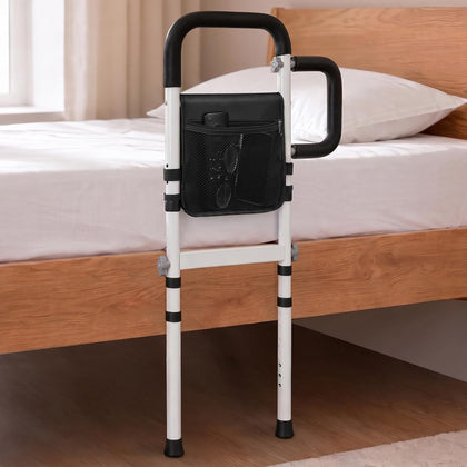 Bed Rails for Elderly Adults Safety, ASTM Certified Bed Rail for Seniors with Motion Sensor Light, Non-Slip Handle &