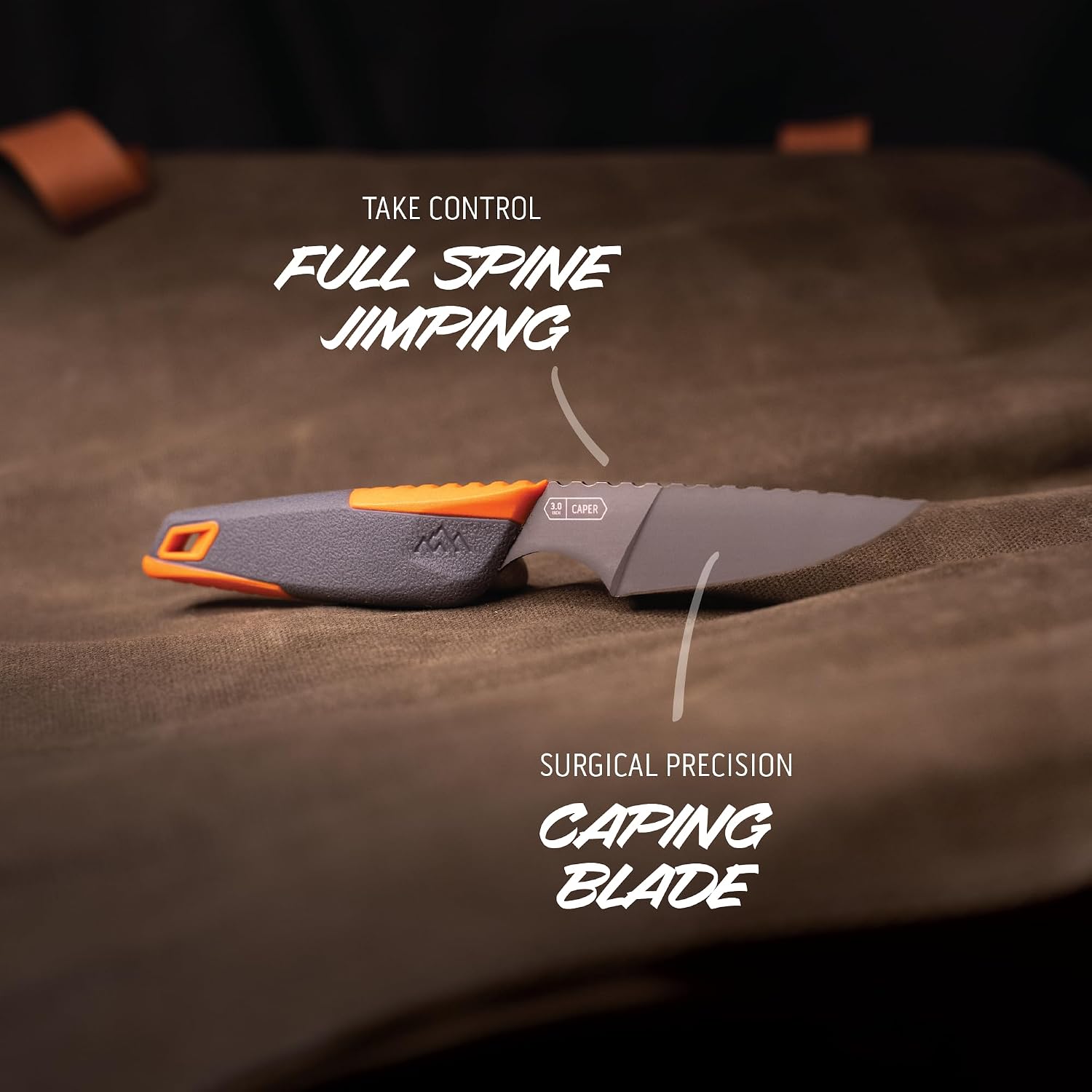 VANTEX 4-Piece Roll Pack Hunting Knife Set - Includes Drop-Point, Boning, Caping Knives & Sharpener - Great Elk and