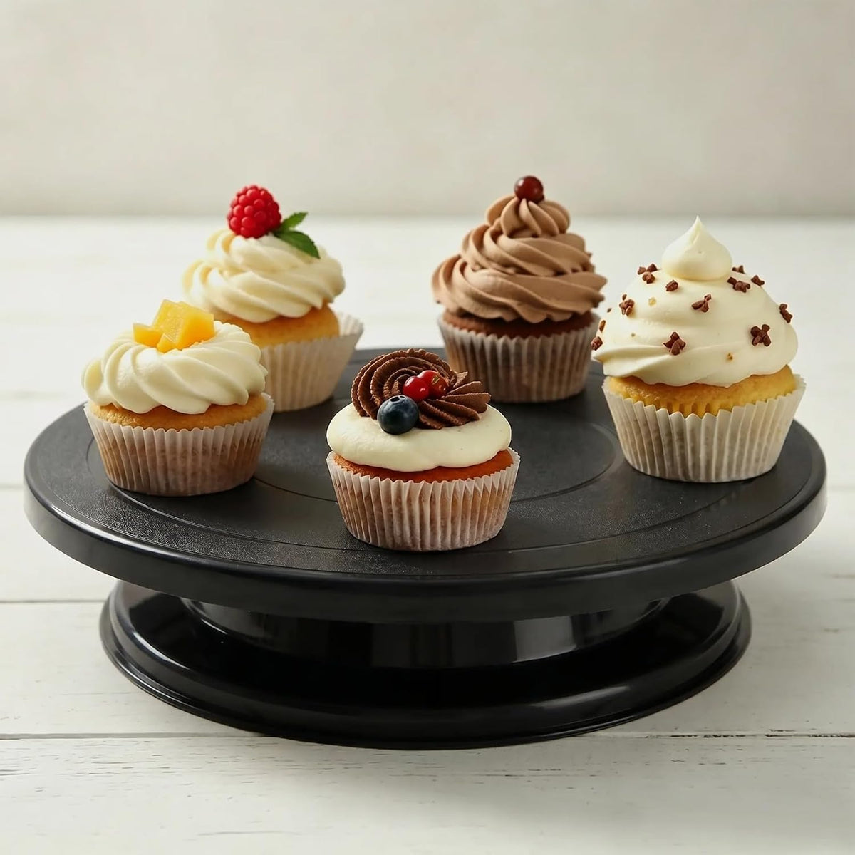 Cake Stand 11 Inch Rotating Cake Turntable, Black