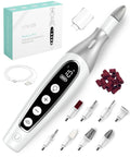 PediLux Pro Professional Manicure Pedicure Kit, Cordless Electric Nail File Drill Set, Thick Toenail Grinder, Toe