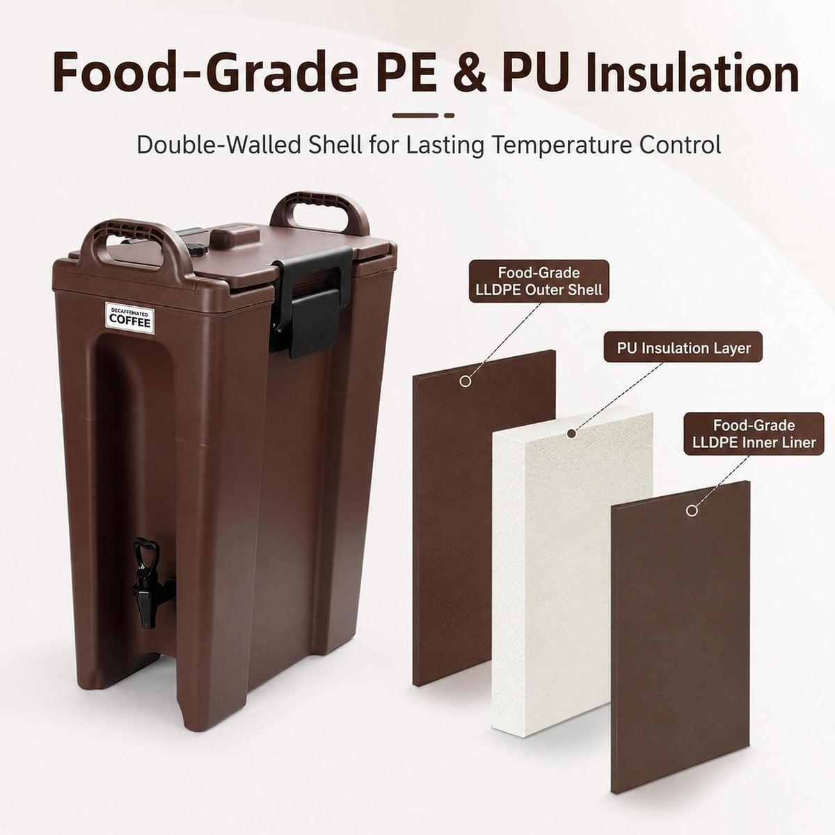 5 Gallon Insulated Beverage Dispenser with Spigot