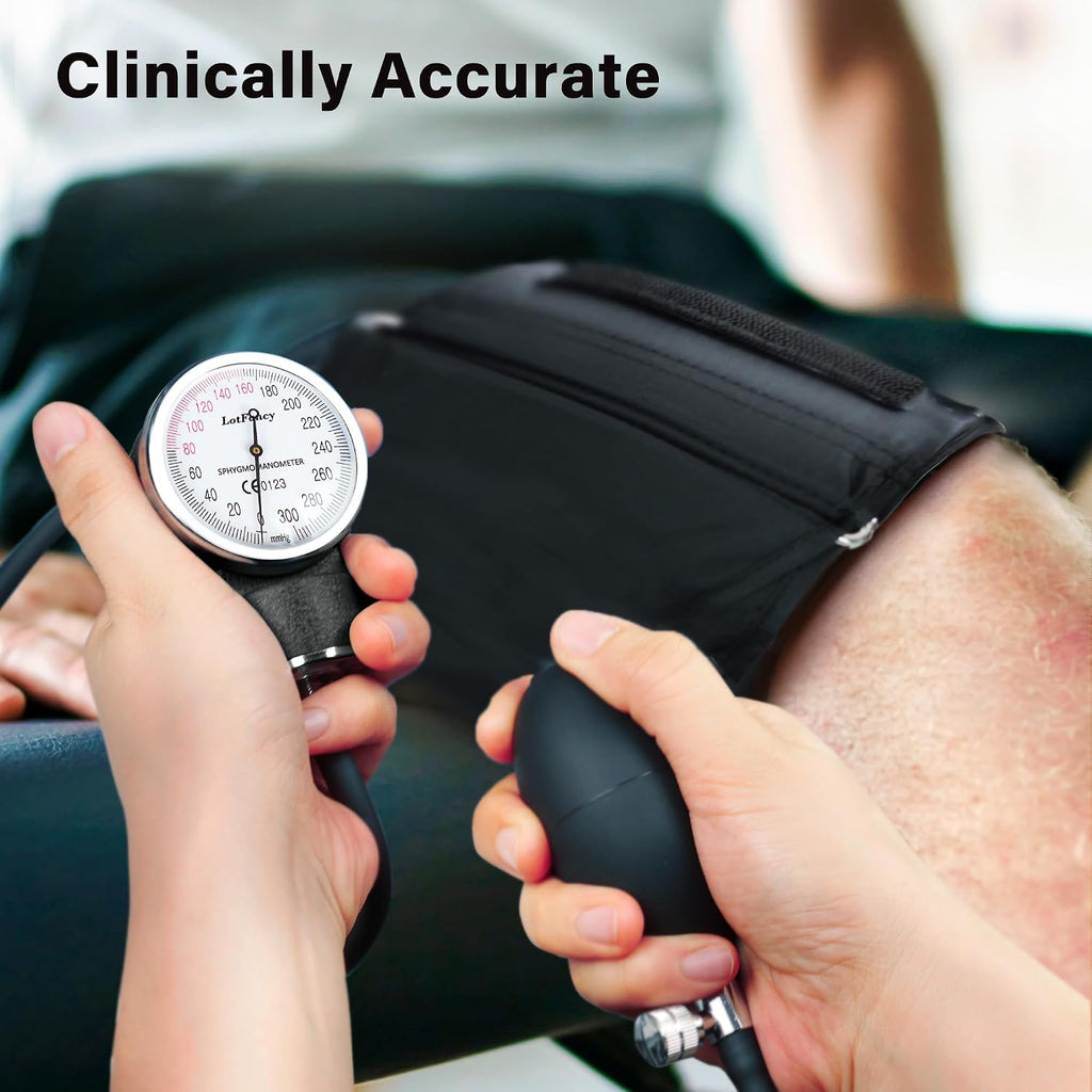 XXL Blood Pressure Cuff Manual Adult, Professional Thigh BP Cuff 16"-26", Extra Large Adult Size Sphygmomanometer