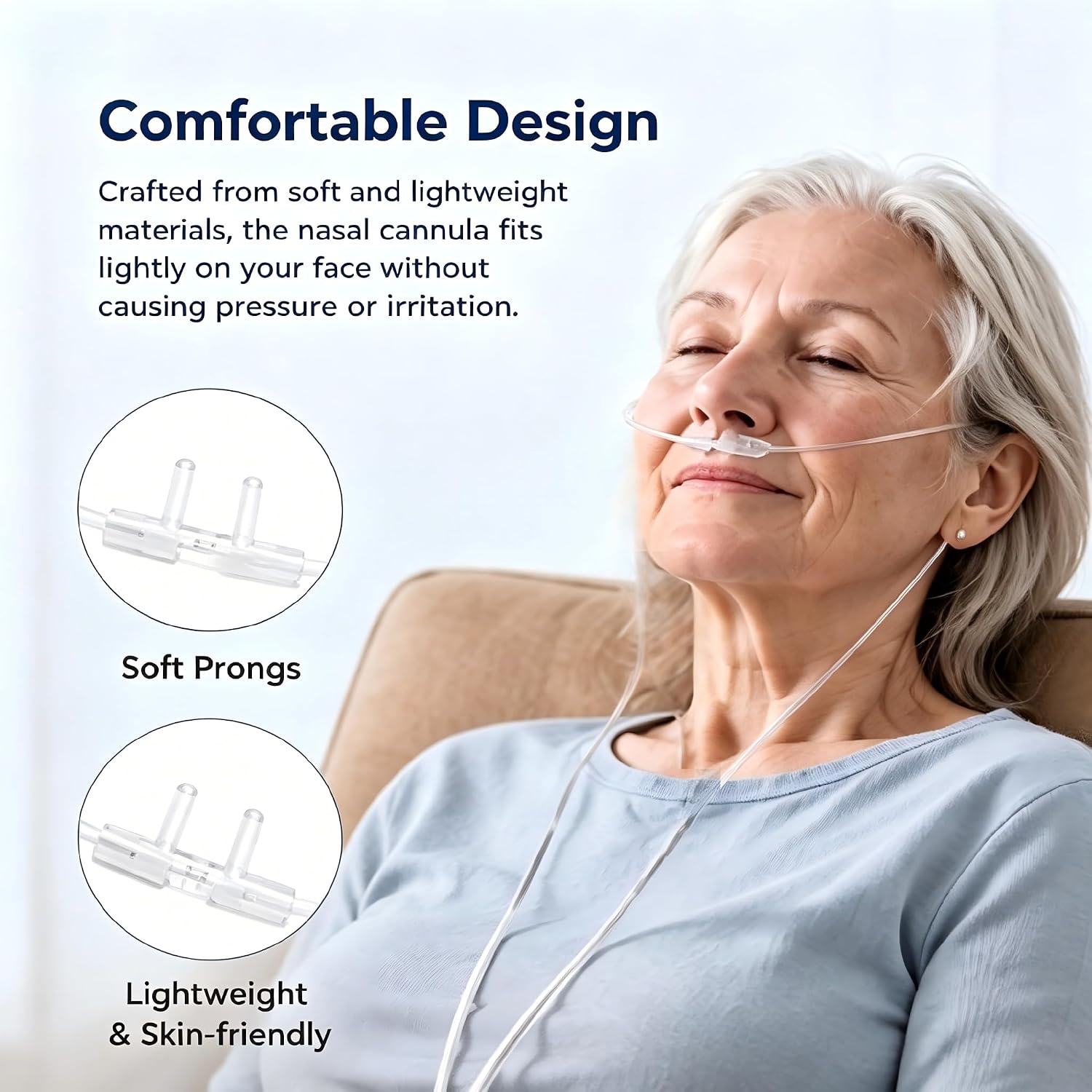 Nasal Cannula for Oxygen Concentrator, 16ft Oxygen Tubing Reusable Soft