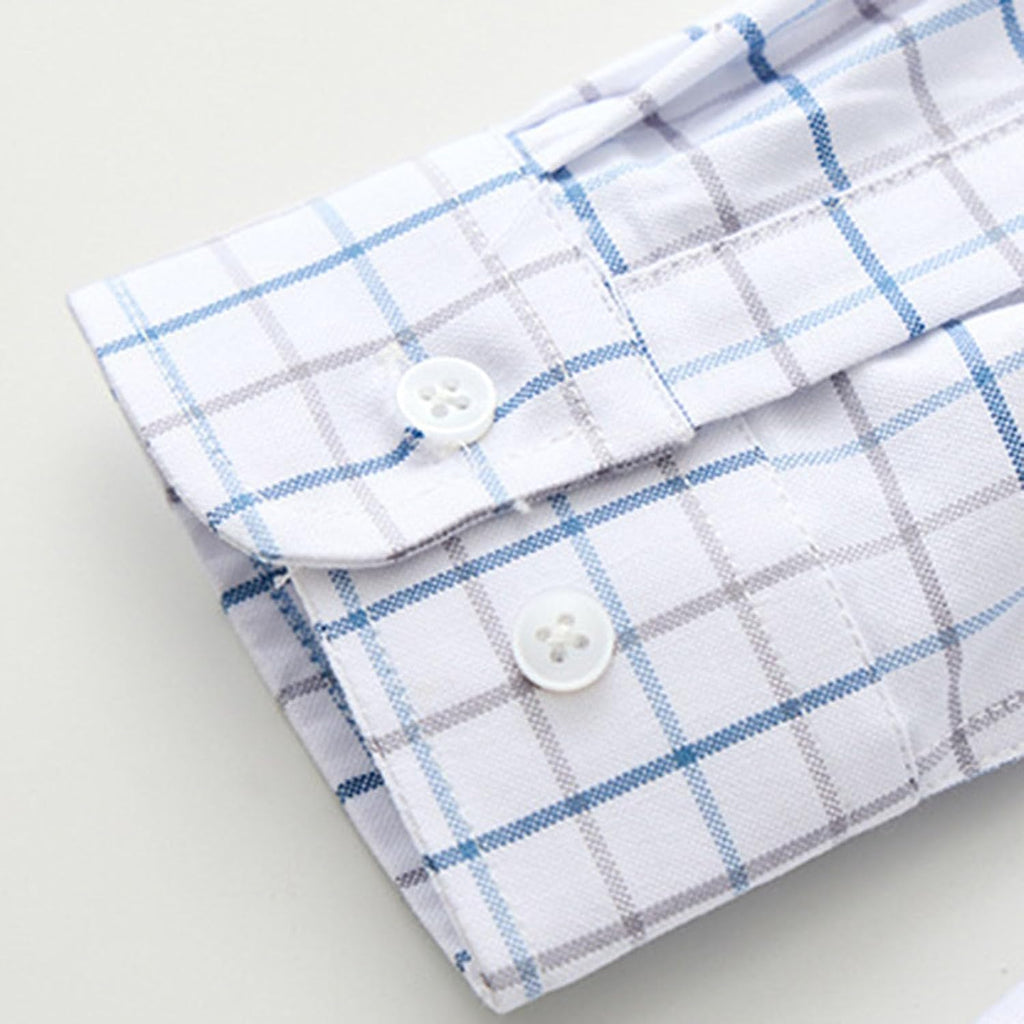 Kids Oxford Shirt Boys Girls Plaid Dress Shirts Checkered Button Down Shacket Teen School Uniform Formal Top Cozy