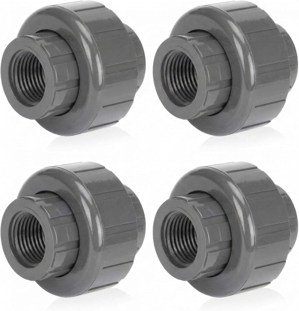 Pangda 4 Pack 1/2 Inch PVC Union Pipe Compatible with 898 Series