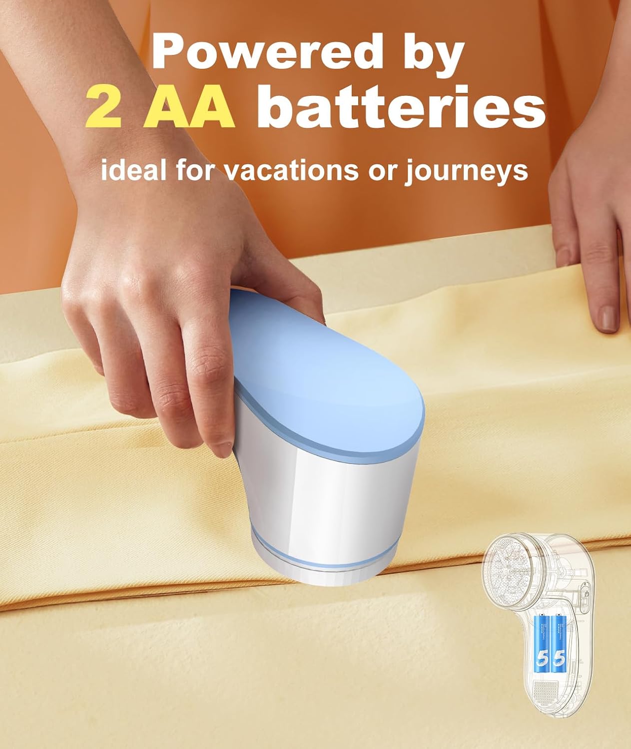 Fabric Shaver, Lint Remover for Clothes, Effectively and Quickly Remove Pills, Sweater Shaver with Stainless Steel