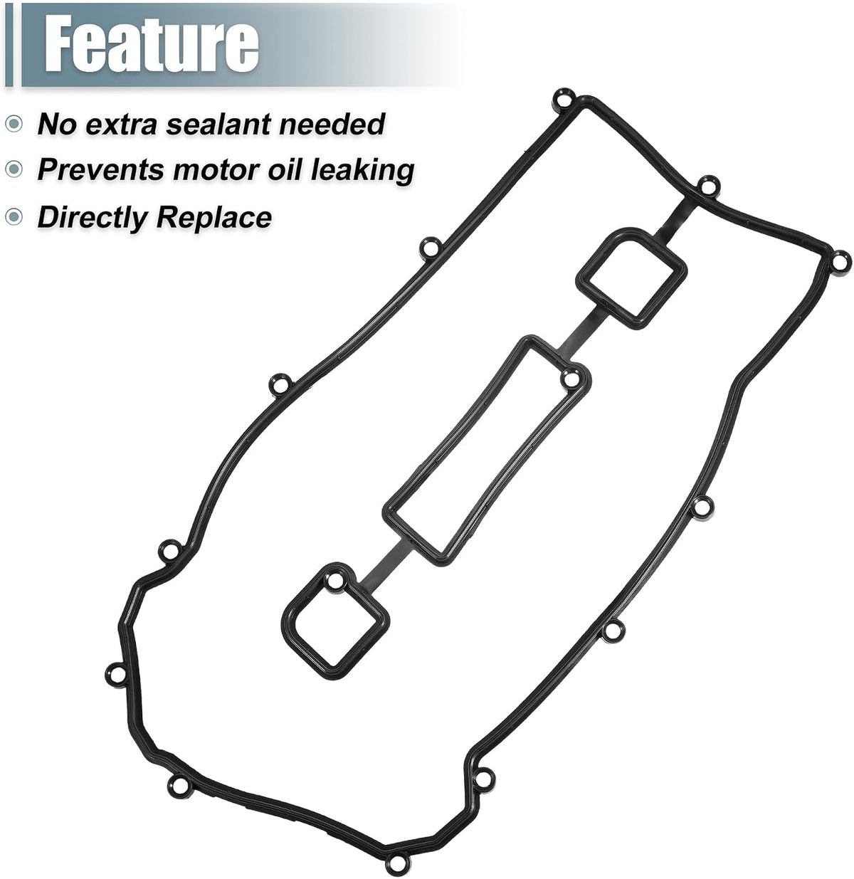 uxcell LF1410230 Engine Valve Cover Gaskets for Mazda 6 02-07 Black Rubber