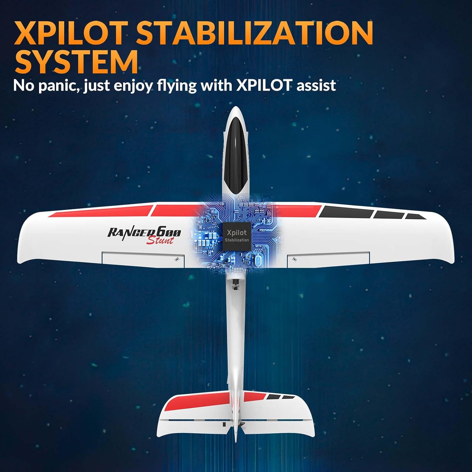VOLANTEXRC RC Glider Plane 4CH, New Version Remote Control Airplane with 6-Axis Gyro for Beginners, 3 Flight Modes &
