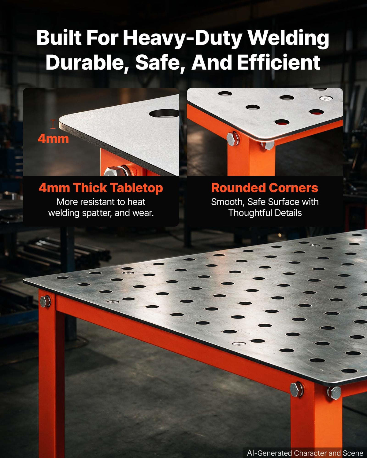 Upgraded Welding Table 36" x 24" Welding Workbench 800LBS Capacity