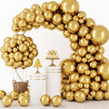 Gold Balloons 129pcs Different Sizes 18 12 10 5 Inch, Metallic Gold Balloon Garland Arch Kit for Graduation Party