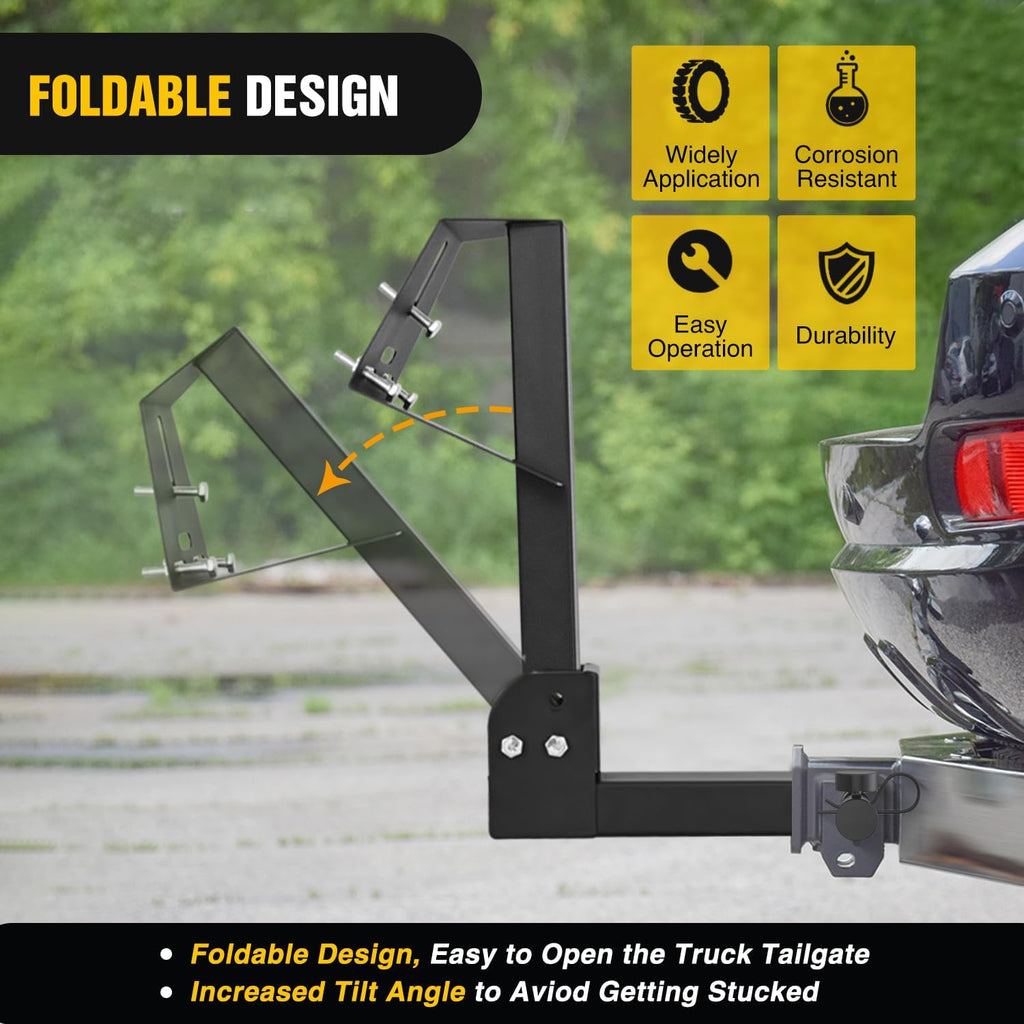 Trailer Hitch Spare Tire Carrier Adjustable Hitch Spare Tire Mount
