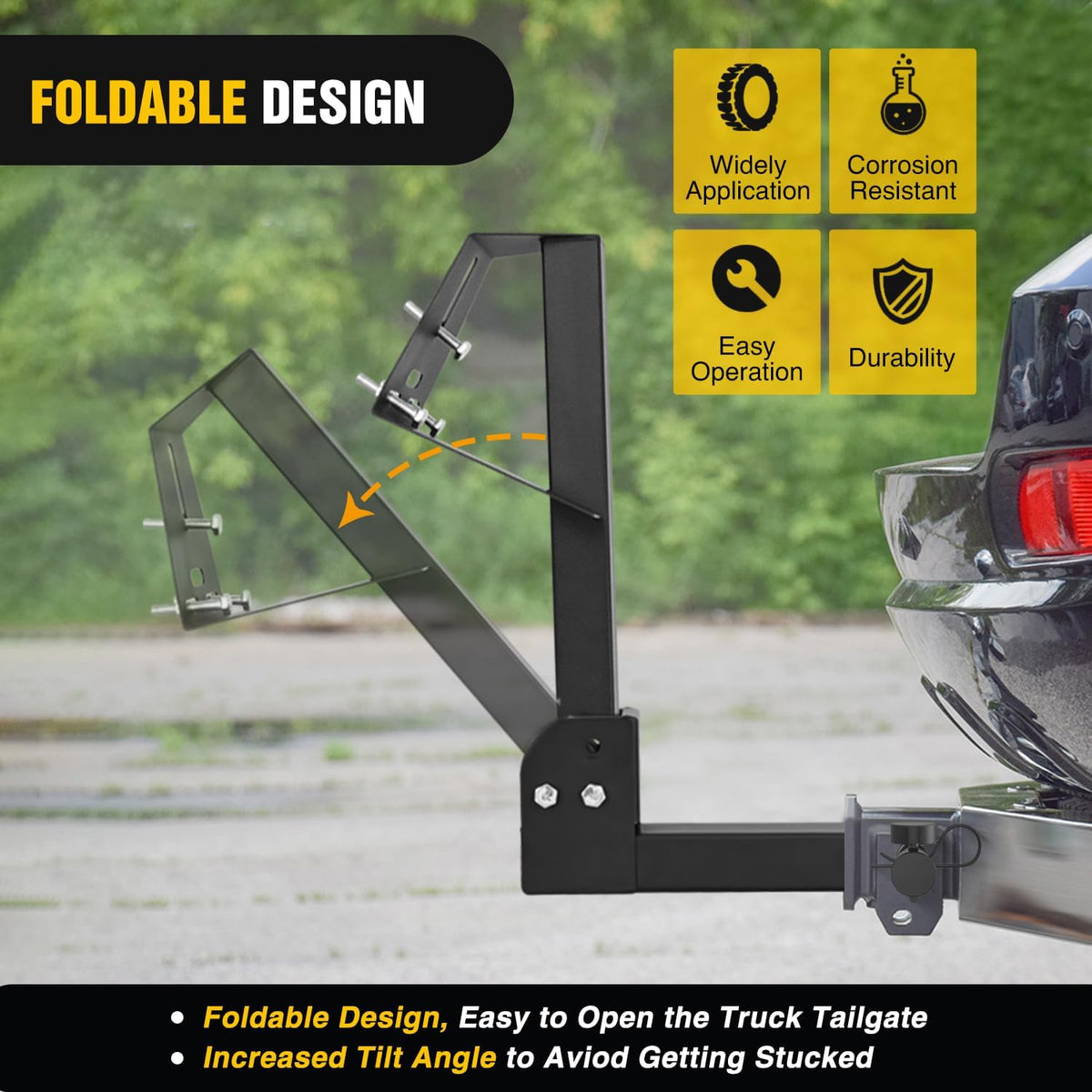Trailer Hitch Spare Tire Carrier Adjustable Hitch Spare Tire Mount