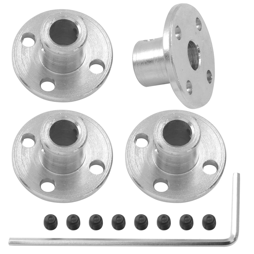 PHITUODA 4 Pcs 6mm Rigid Flange Coupling Connector