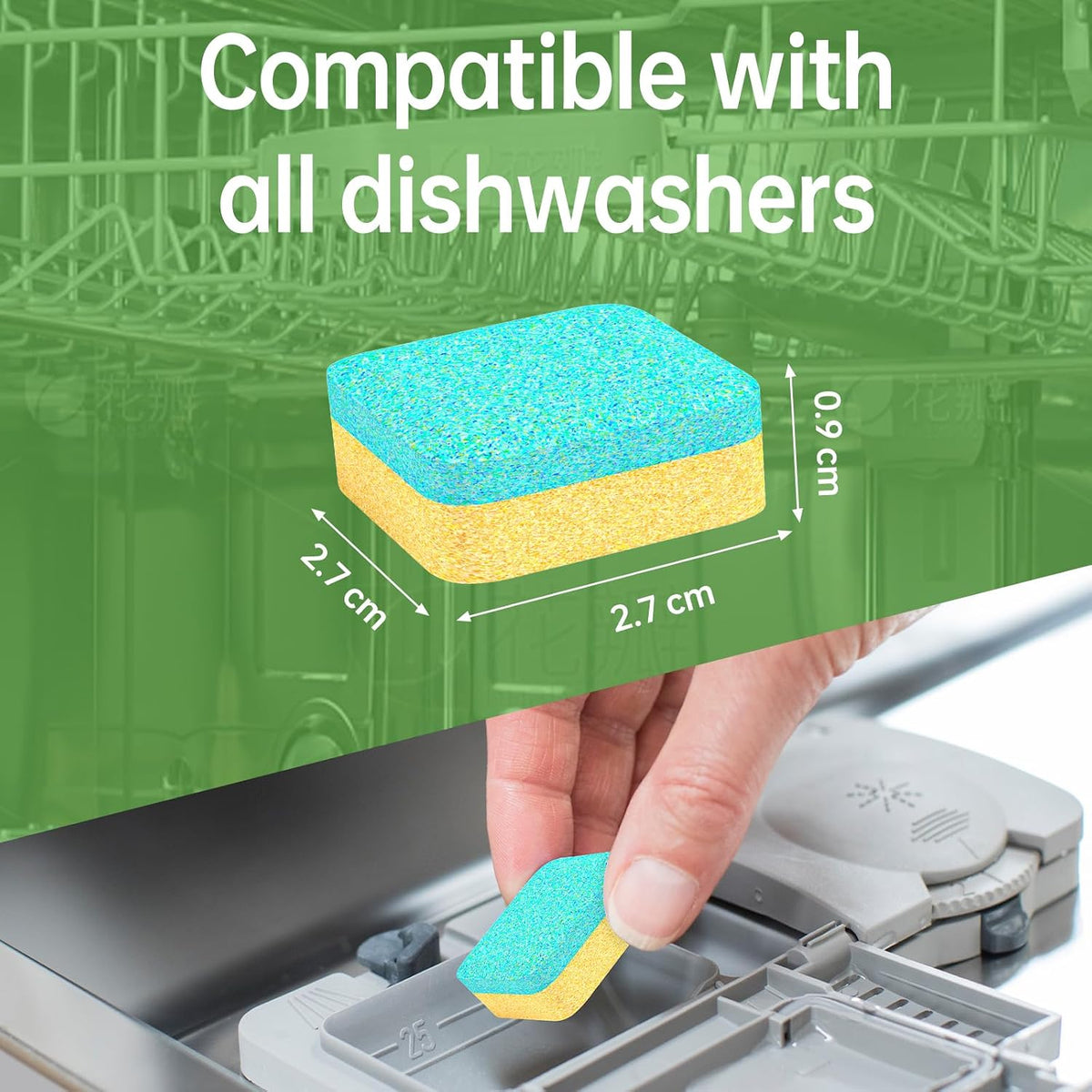 Dishwasher Cleaner and Deodorizer Tablets, Dishwasher Cleaning Tablets 24 Pack - Helps Remove Limescale & Odor