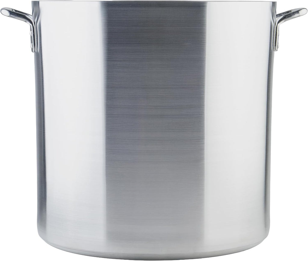 40 qt Elemental, Aluminum Stock Pot | Heavy-gauge metal, Tall sides, Wide base even heat transfer, Great for Stocks