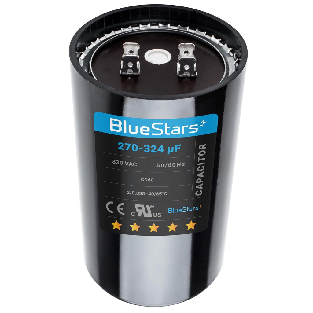 [2025 Upgraded] BlueStars 270-324 uF MFD 330 VAC Motor Start Capacitor