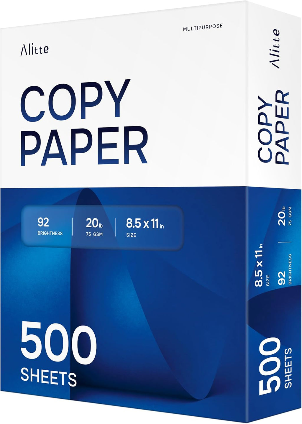 Printer Paper - 8.5 x 11 White Letter Size Copy Paper, 1 Ream 500 Sheets 20 lb Printing Paper for Documents Writing