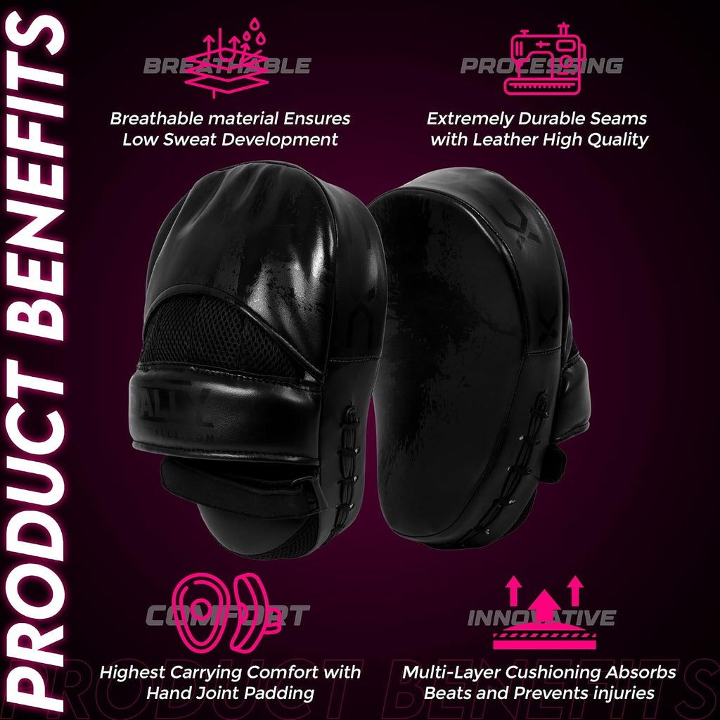 Sports Punch Mitts Target Focus Pads Hook and Jab Curved for MMA Training Martial Arts Karate Kickboxing Muay Thai
