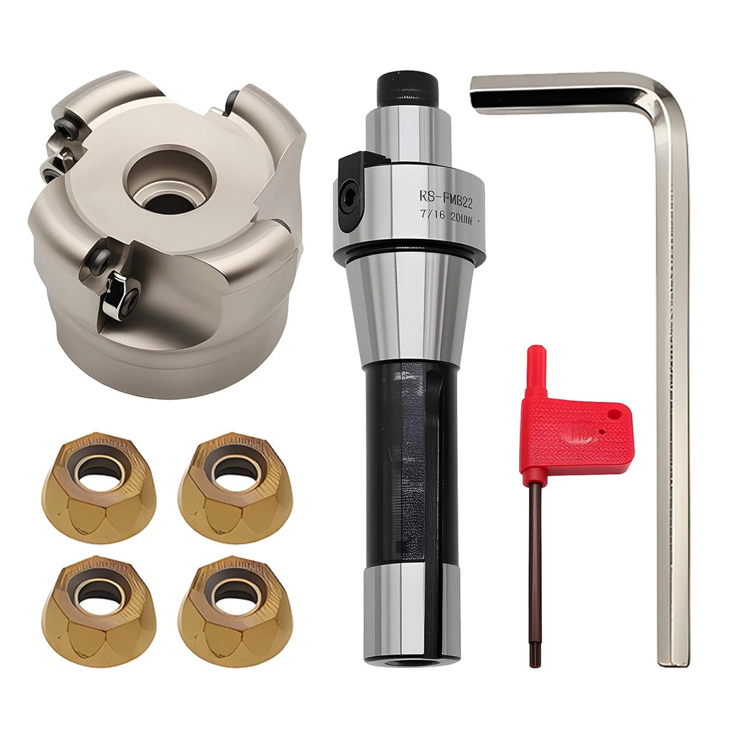 Face Mill Cutter Hard Alloy Inserts R8-FMB22 with Accessories