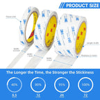 3M Double Sided Tape 2"×32.8Ft 2 Pack 9448A Double Coated Tissue Tape