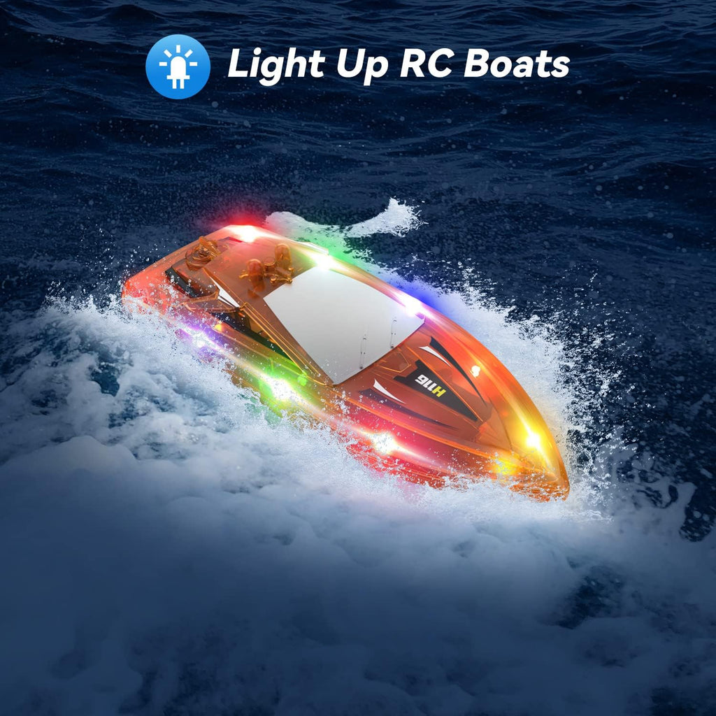 RC Boat Kids Remote Control Boats for Pool Water Toys for Lakes Bathtub Toy | 60Mins Play Time, Whole Body