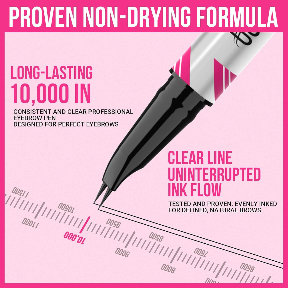 Curved Eyebrow Pen - Eyebrow Pencil, Brow Pencil 2-in-1 Dual-Ended Microblading Eyebrow Pen with Curved Tip and