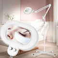 2200 Lumens 12X Esthetician Magnifying Floor Lamp, 3-Axis Magnifier | Dual-Knob, Square Glass, Stepless Dimmable, 4