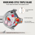 Commercial Immersion Blender, 350W Heavy Duty Hand Mixer, 16 inch Stepless Variable Speed Mixer with Stainless Steel