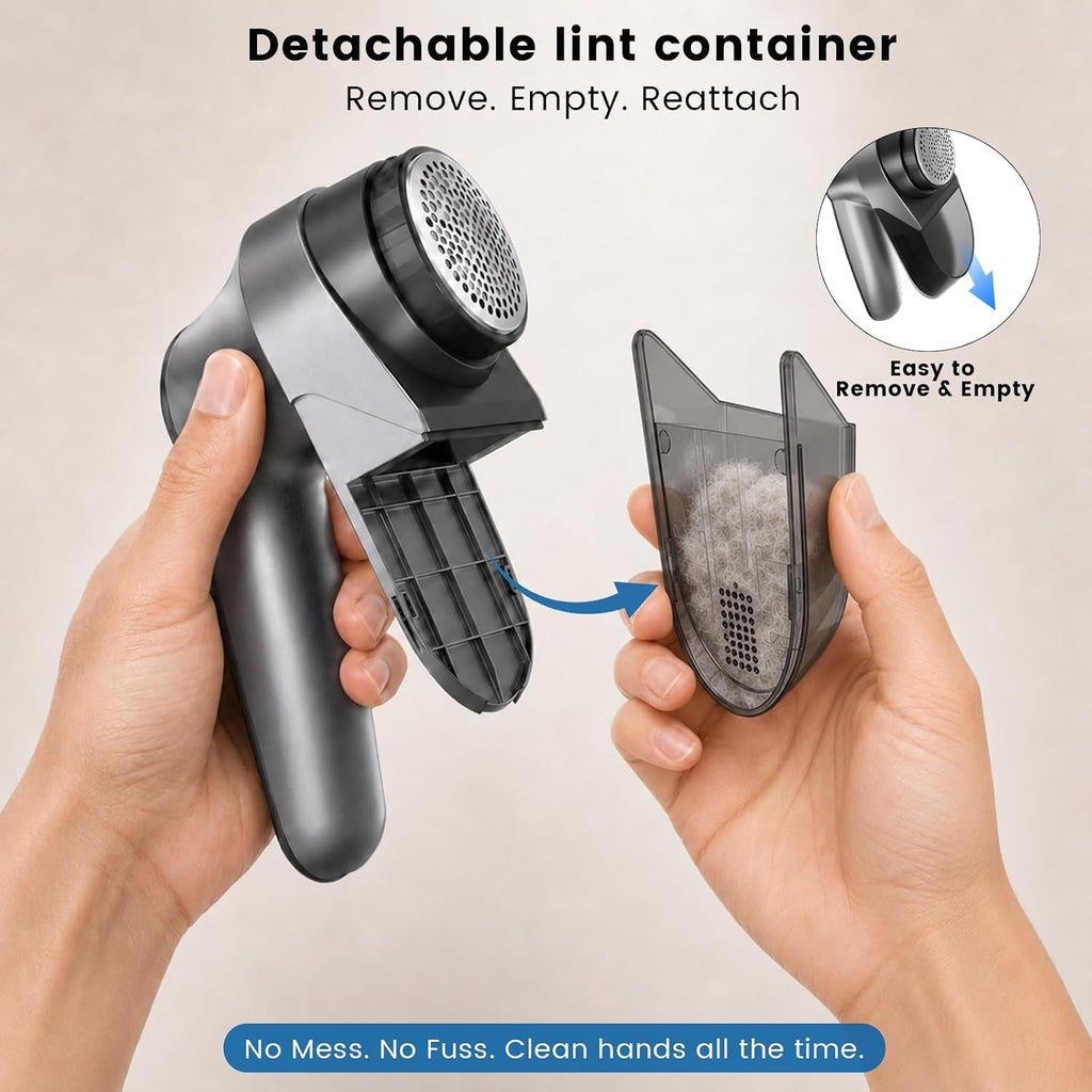 Rechargeable Fabric Shaver,3-Speed Lint Remover Lint Shaver for Clothes | LED Display, 15000r/Min Powerful Motor
