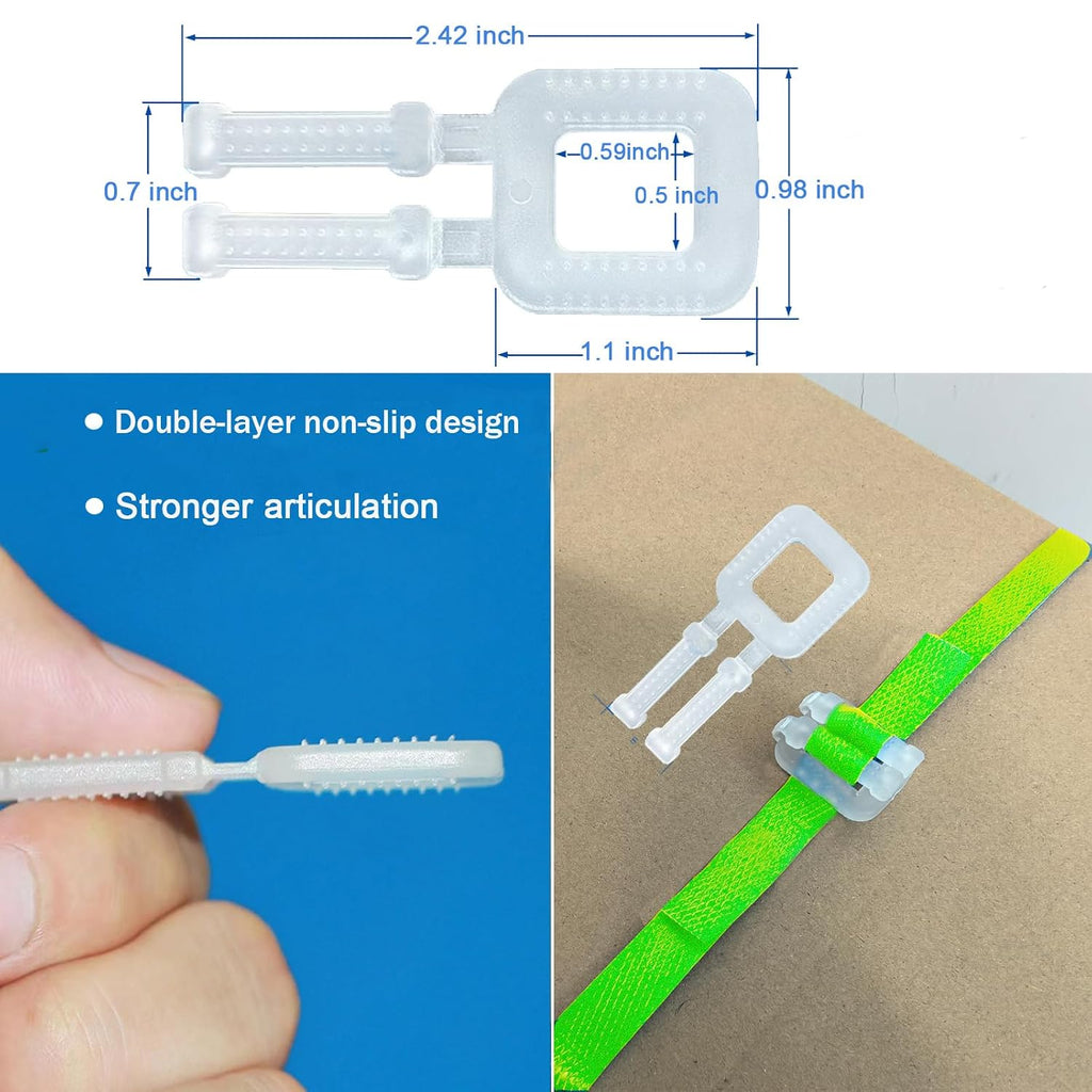 Banding Strapping Kit, Packaging Strapping Tool, Yellow | 5900" Length Poly Strapping, 100 Buckles