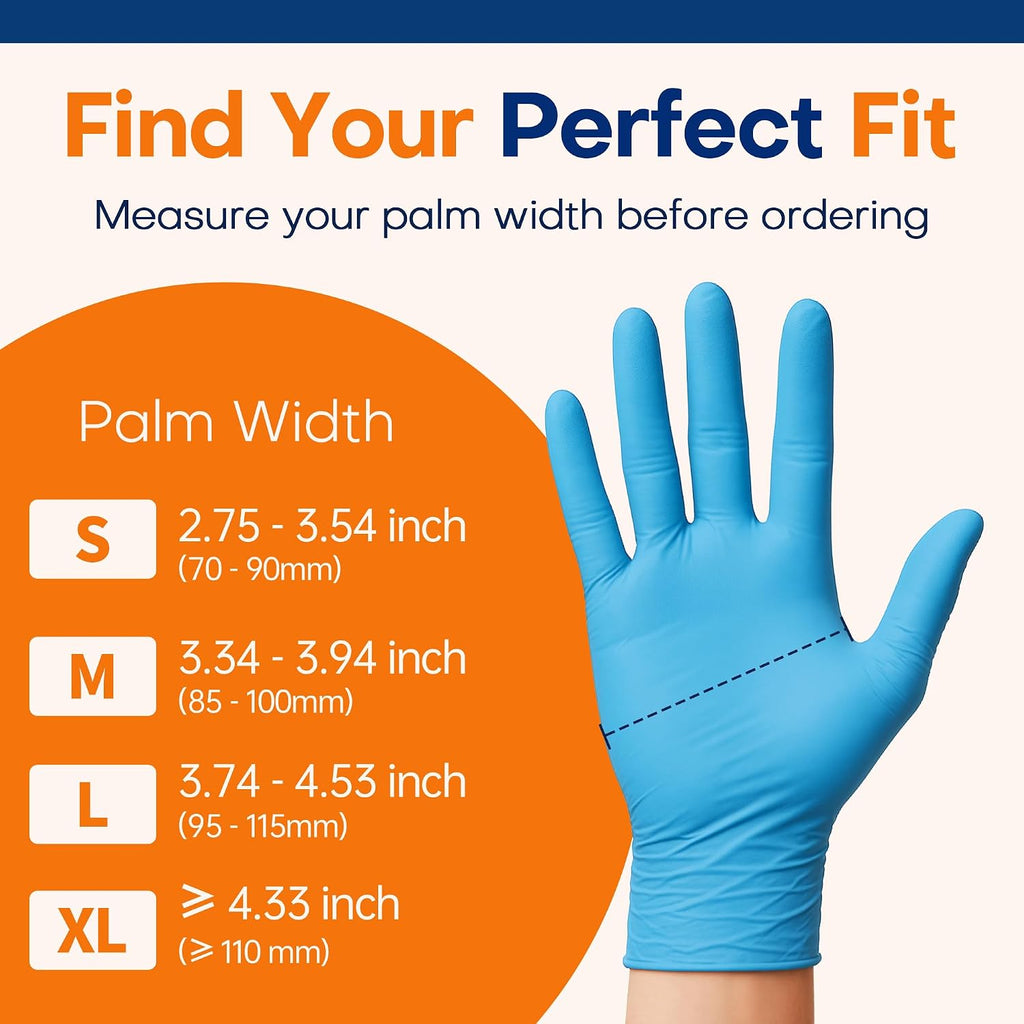 Medical Soft Max Nitrile Exam Gloves Powder-Free Disposable 100 Ct | Soft Stretch Fit • Powder-Free • Latex-Free •
