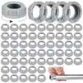 Pushglossy 50 Pcs 1/2 Inch Plastic Electrical Conduit Fittings