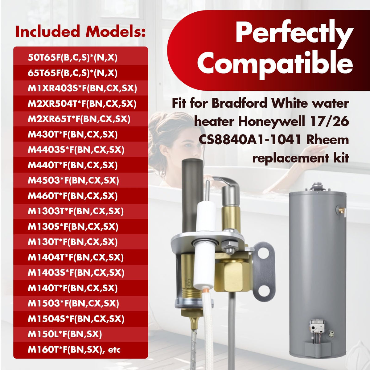 233-47845-05 Water Heater Pilot Assembly Compatible with Bradford White