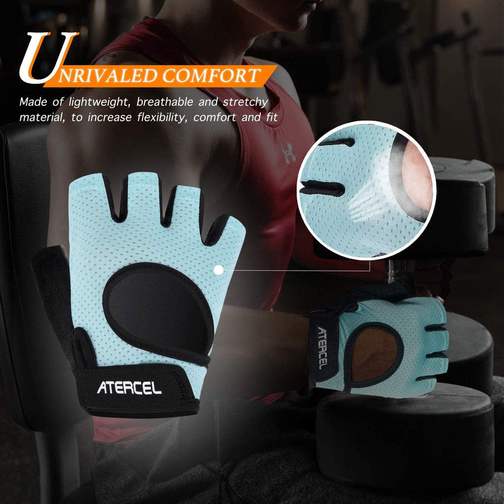 Weight Lifting Gloves Full Palm Protection, Workout Gloves for Gym, Cycling, Exercise, Breathable, Super Lightweight